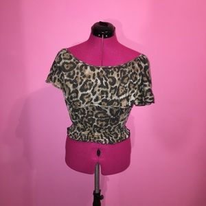Cropped Cheetah Blouse
